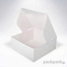 Krabica na zákusky 160x160x70 biela